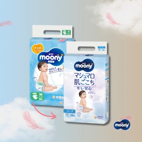 Підгузки Moony Unicharm Розмір M 6-11 кг, 56 шт (4903111141937)