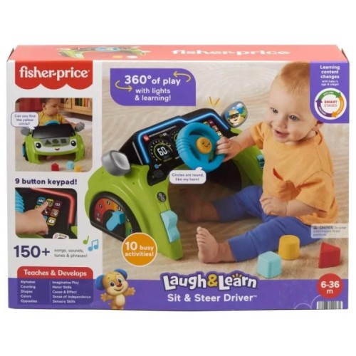 Розвиваюча іграшка Fisher-Price Інтерактивне кермо Маленький водій з технологією Smart Stage (HTW88)