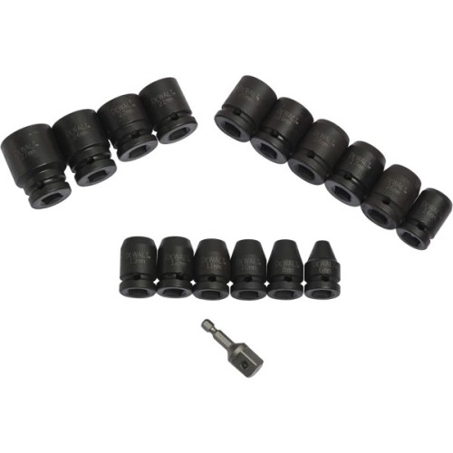 Набір торцевих головок DeWALT ударних торцевих 1/2" EXTREME IMPACT, 17 шт (DT7506)