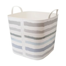 Кошик для зберігання Алеана Практик з декором Блакитні смужки 22 л (алн 127038/смужки блак)