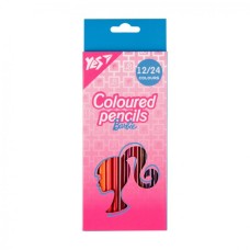 Олівці кольорові Yes Barbie (рожевий) двосторонні 12 шт. 24 кол (290747)