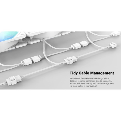 Кулер до корпусу ID-Cooling TF-12025-PRO ARGB TRIO WHITE