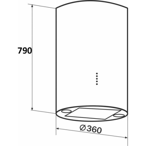 Витяжка кухонна GRANADO Yunkos 1604-1200 black (GCH7436411)