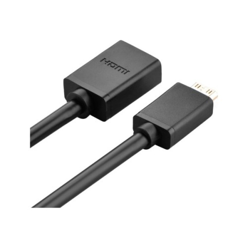 Перехідник Mini HDMI M to HDMI F 0.22m black Ugreen (20137)