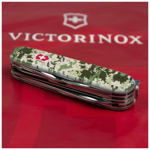 Ніж Victorinox Huntsman Army 91 мм Піксель + Лого (1.3713.3_W3941p)
