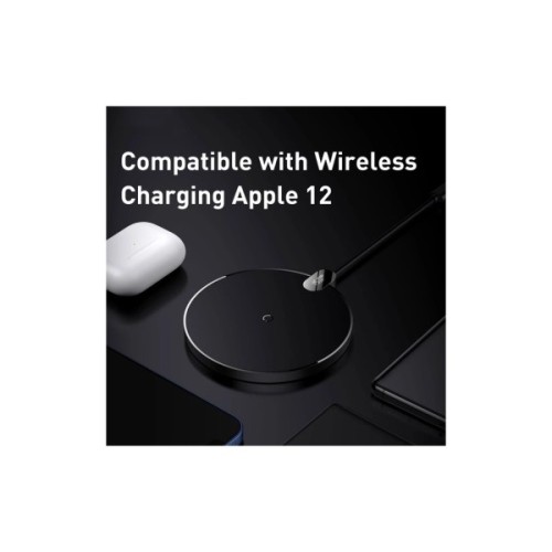 Зарядний пристрій Baseus Wireless Qi 15W + cable USB-C 1.5m (CCED000001)