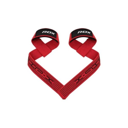 Кистьові лямки RDX S4 Gym Cotton Gel Straps Red Plus (WAC-S4R+)