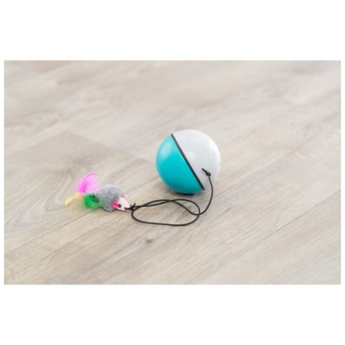 Іграшка для котів Trixie М'ячик з моторчиком і мишею 9 см (4011905045641)