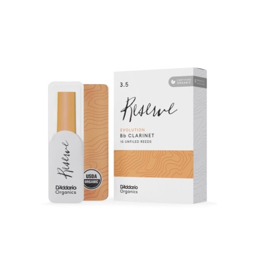 Тростина для кларнета D'Addario Organic Reserve Evolution Bb Clarinet #3.5 - 10 Pack (ODCE1035)