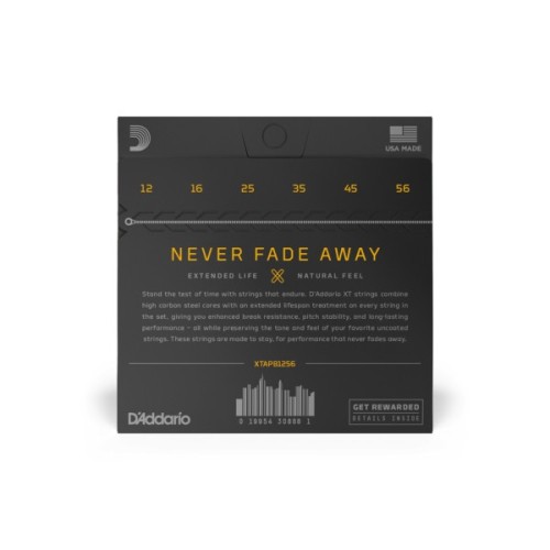 Струни для гітари D'Addario XT Phosphor Bronze Light Top / Medium Bottom (12-56) (XTAPB1256)
