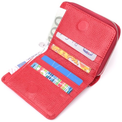 Гаманець ST Leather З натуральної шкіри Червоний (22552)
