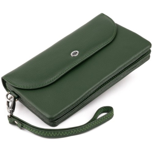 Гаманець ST Leather Зі шкіри Зелений (19320)