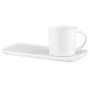Комплект посуду Ardesto чашка з блюдцем, 250мл, порцеляна, білий (AR3073WS)