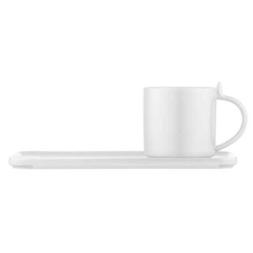 Комплект посуду Ardesto чашка з блюдцем, 250мл, порцеляна, білий (AR3073WS)