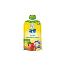 Дитяче пюре Чудо-Чадо Манго-яблуко-банан натуральне без цукру з 8 місяців 90 г (4820016254176)