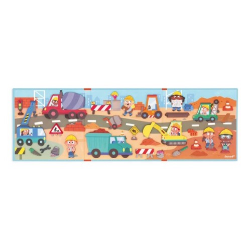 Розвиваюча іграшка Janod Магнітні історії Будівельний майданчик 30 елементів (J05454)