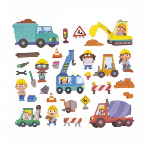 Розвиваюча іграшка Janod Магнітні історії Будівельний майданчик 30 елементів (J05454)