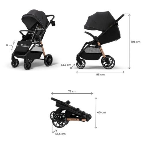 Коляска Kinderkraft Grande 2 Black (KSGRAN02BLK0000) (5902533929580)