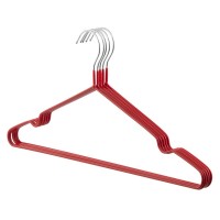 Плічка Ardesto Металеві з ПВХ покриттям Червоні 40.5 см 5 шт. (ARHC2805R)