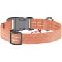 Нашийник для тварин WAUDOG Re-cotton з QR паспортом світловідбивний Ш 15 мм Д 25-35 см помаранчевий (02864)