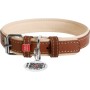 Нашийник для тварин WAUDOG Soft з QR паспортом L Ш 35 мм Д 57-71 см коричневий (7217)