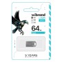 USB флеш накопичувач Wibrand 64GB Hawk Silver USB 2.0 (WI2.0/HA64M1S)