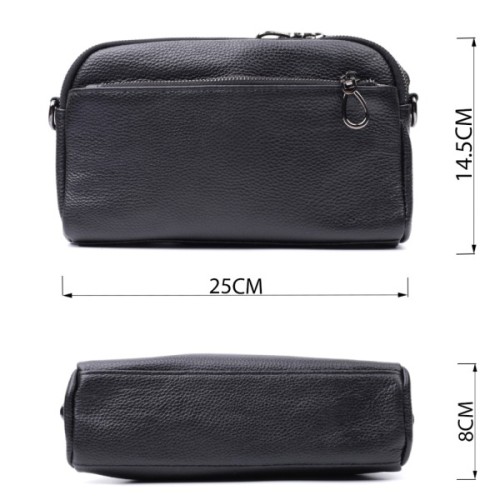 Сумка Vintage Жіноча з кишенями з натуральної шкіри Чорна (22597)