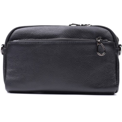 Сумка Vintage Жіноча з кишенями з натуральної шкіри Чорна (22597)