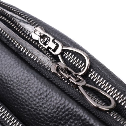 Сумка Vintage Жіноча з кишенями з натуральної шкіри Чорна (22597)