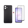 Чохол до мобільного телефона Dengos Carbon Kit for Samsung Galaxy A07 case + glass Black (DG-KM-162)