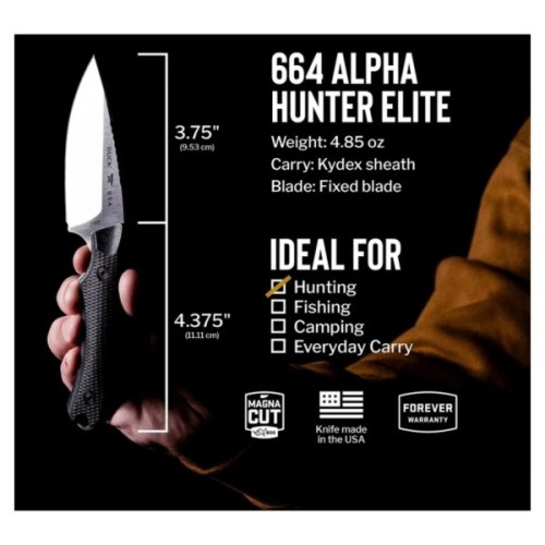 Ніж Buck Alpha Hunter Elite чорний (664BKS)