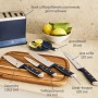 Набір ножів Tefal Ever Sharp Pro, 6 предметів, чорний (K297S644)