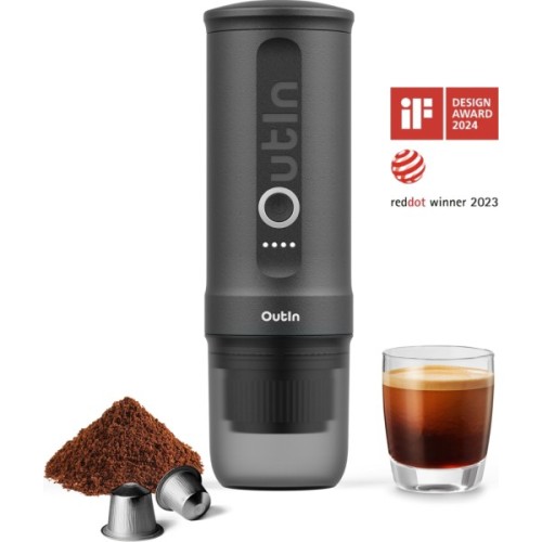 Портативна кавоварка Outin Nano Espresso Machine в дорожньому футлярі OTEM-01 Space Grey (OTEM-01-SG-BAG)