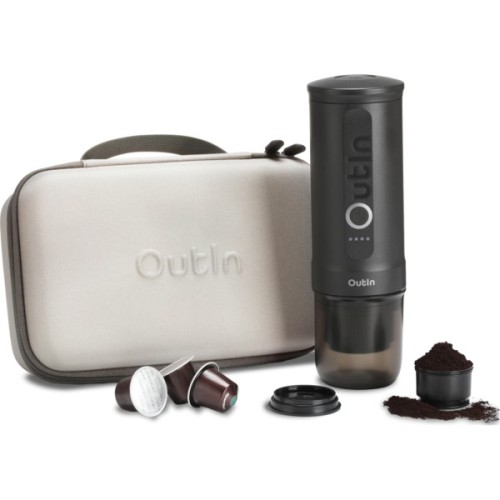 Портативна кавоварка Outin Nano Espresso Machine в дорожньому футлярі OTEM-01 Space Grey (OTEM-01-SG-BAG)