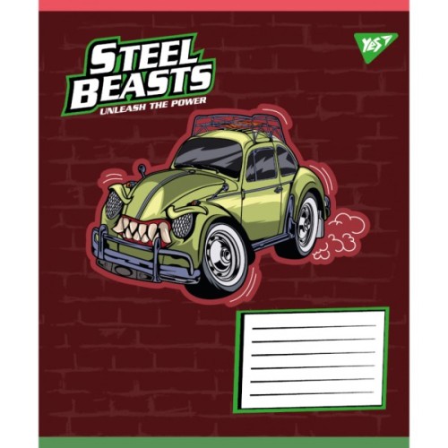 Зошит Yes Steel Beasts А5 12 аркушів лінія (767710)