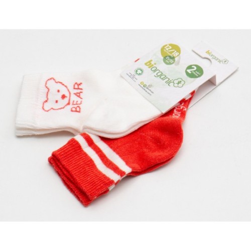 Шкарпетки дитячі Bibaby з ведмедиком (68408-12-18-red)