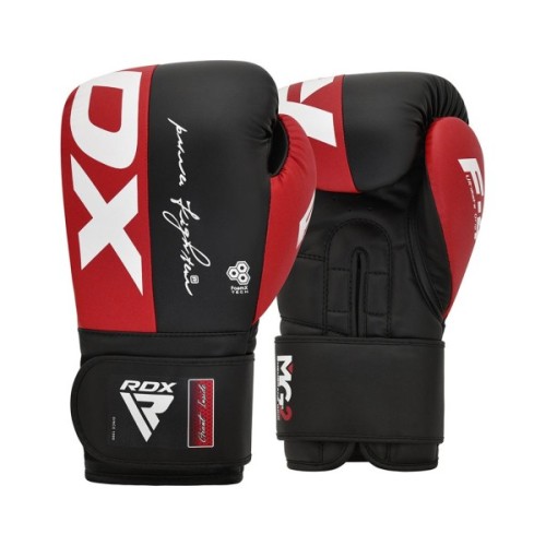 Боксерські рукавички RDX REX F4 Red/Black 14 унцій (BGR-F4R-14OZ)