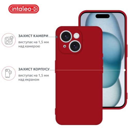 Чохол до мобільного телефона Intaleo SoftShell Apple iPhone 15 Red (1283126585241)