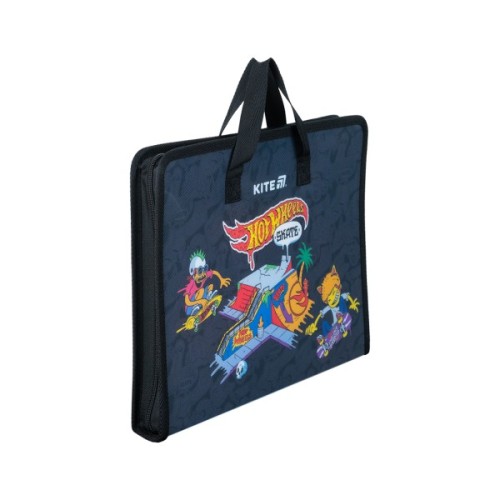 Папка - портфель Kite на блискавці A4 Hot Wheels, 1 відділення (HW25-202)