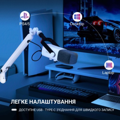 Мікрофон Fifine TAM8W USB White (TAM8W)