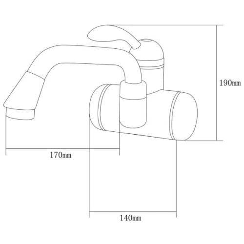 Проточний водонагрівач AQUATICA LZ 3.0кВт 0.4-5бар для рако (LZ-6A211W)