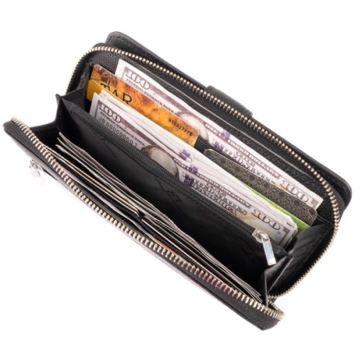 Гаманець ST Leather Зі шкіри унісекс Чорний (19300)