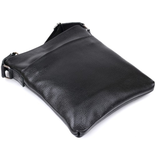 Сумка Shvigel Шкіряна через плече Чорна (11603)