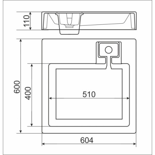 Раковина GRANADO Marlin white gel (gbs0505g)
