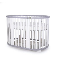 Ліжечко Angelo трансформер 7-в-1 (біло-сірий) (13001)