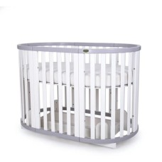 Ліжечко Angelo трансформер 7-в-1 (біло-сірий) (13001)