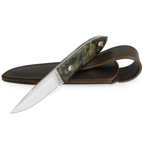 Ніж Maserin AM-22, 14C28N, червоний буковий кап (923/RR)