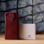 Гаманець ST Leather Шкіряний з відділенням під телефон Бордовий (23102)