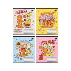 Зошит Kite Garfield, 12 аркушів, коса лінія (GF26-235)