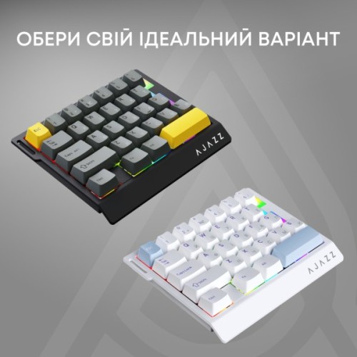 Клавіатура Ajazz AK029 Ice Island Magnetic Switch USB UA White/Blue (AK029-I-WB)